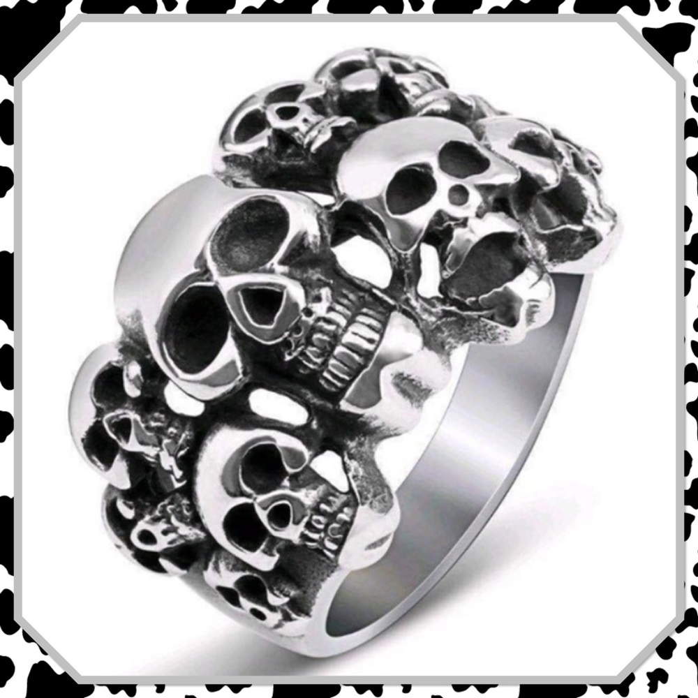 ☠️NEW☠️Unisex Retro Alloy Electroplated Skull Ring